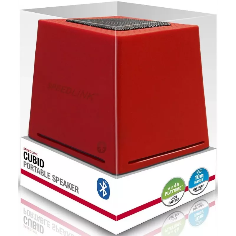 Speedlink Cubid BT reproduktor, červený (SL-8904-RD)