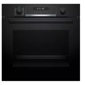 BOSCH Serie 6 vstavaná rúra s AirFry, 71L, pyrolytické samočistenie, čierna (HBG578EB3)