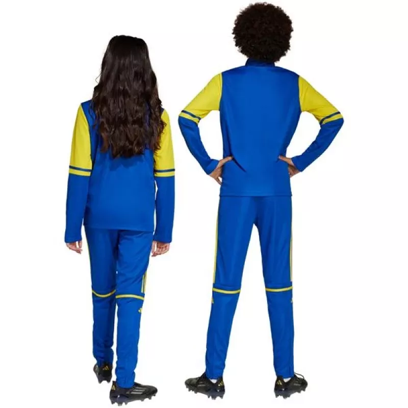 adidas Squadra 25 tréningové nohavice pre deti - modrá/žltá - veľkosť 152 cm (JP3154)