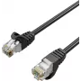 ShiverPeaks Cat7 S/FTP PUR patch kábel, čierny, 0,5 m, RJ45, 10 Gigabit Ethernet, 600 MHz