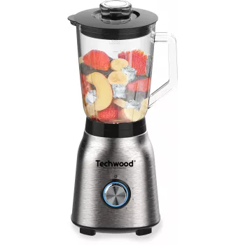 Techwood TBLI-1250 stolový mixér 1200 W 1,5 L sklenená nádoba čierna/strieborná
