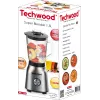 Techwood TBLI-1250 stolový mixér 1200 W 1,5 L sklenená nádoba čierna/strieborná
