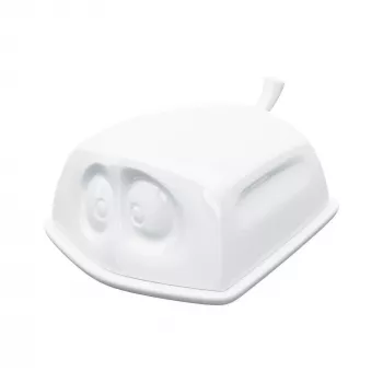 FIFTYEIGHT maslenka Versteckt biela – maslenka z porcelánu so skrytou tvárou