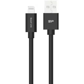 Silicon Power Boost Link PVC LK15AL nabíjací a dátový kábel, USB-A na Lightning, MFi certifikovaný, 1 m, do 12 W, čierna