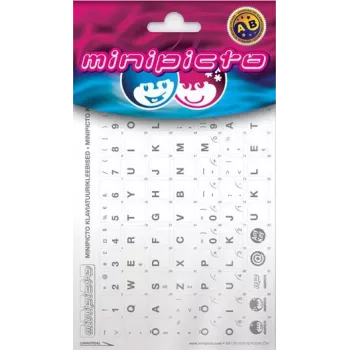 Nálepky na klávesnicu Kolm Lõvi Minipicto, estónske (KB-UNI-EE01-WHTLTGRY)