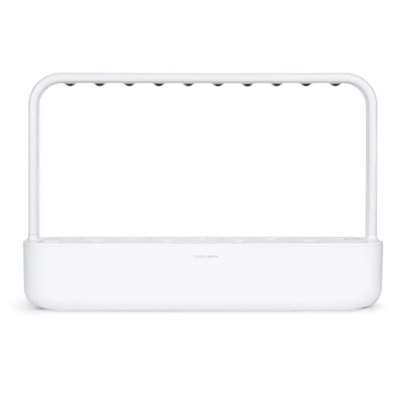 Click & Grow Smart Garden 9 interiérová bylinková a zeleninová záhrada s LED rastovými lampami, samozavlažovanie, 9 pestovateľských kapsúl, biela