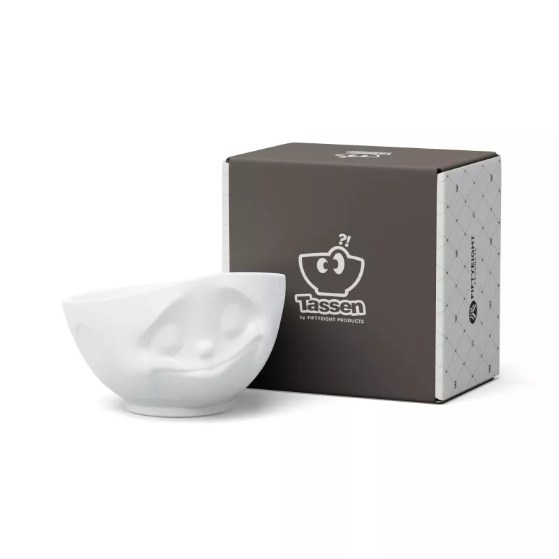 FIFTYEIGHT PRODUCTS Happy Face misa 1000 ml bielý porcelán