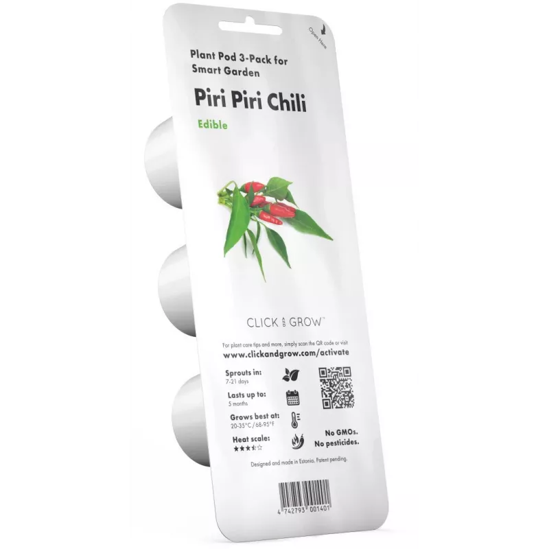 Click & Grow Piri-Piri-Chili rastlinné kapsuly pre Smart Garden, balenie 3 ks (SGR67X3)