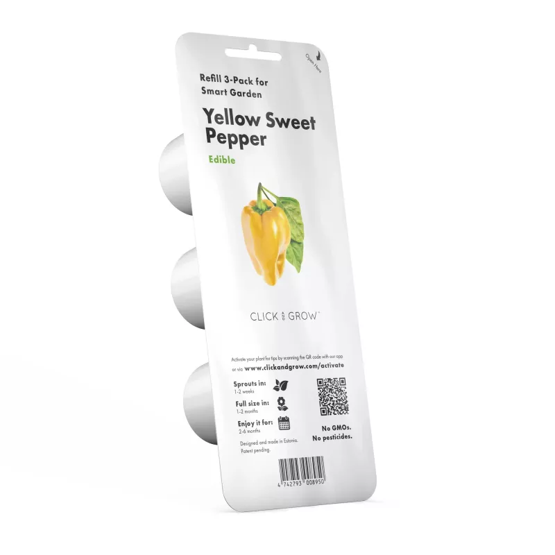 Click & Grow Smart Garden náhradné balenie: žltá paprika, 3 kapsuly s rastlinami (SGR53X3)