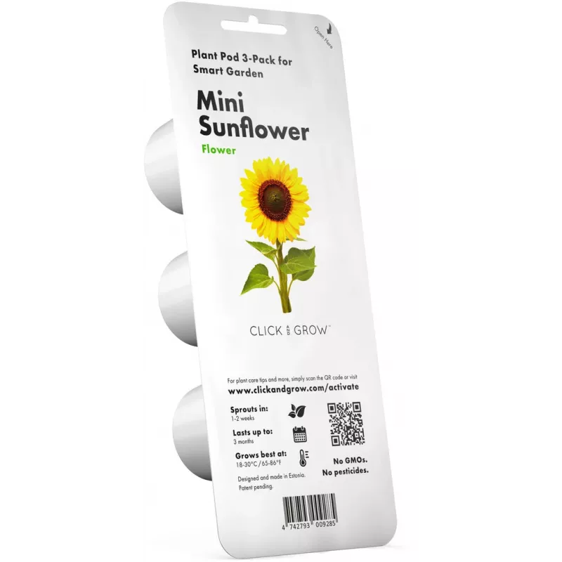 Click & Grow mini slnečnica rastlinné kapsuly pre Smart Garden, balenie 3 ks (SGR65X3)