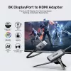 UNITEK DisplayPort na HDMI 2.1 adaptér 8K@60Hz HDR 48Gbps 15cm