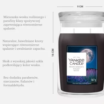 Yankee Candle Signature Mittsommernacht veľká sklenená vonná sviečka 567 g
