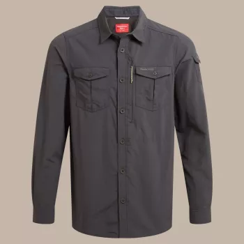 Craghoppers NosiLife Adventure LS Shirt III - čierna pepper - L
