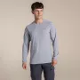 Craghoppers NosiLife Abel tričko s dlhým rukávom - Soft Grey Marl - veľkosť M