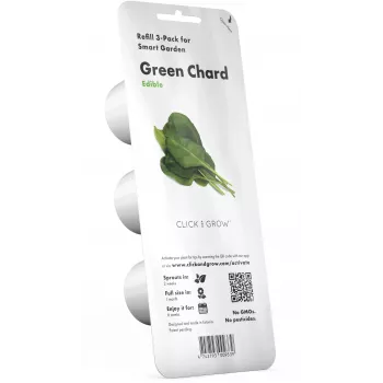 Click & Grow Smart Garden náhradné balenie: zelený mangold, 3 kapsuly s rastlinami (SGR64X3)