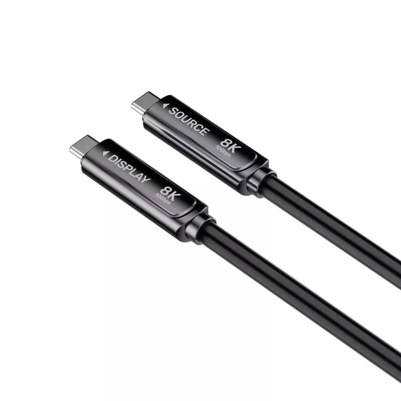 Unitek USB-C aktívny optický kábel 10Gbps PD60W 8K@30Hz 12m čierny