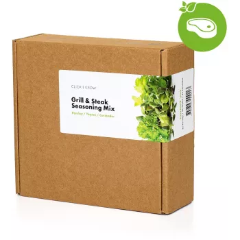 Click & Grow Steak bylinková zmes rastlinné kapsuly pre Smart Garden, 9 balenie (PPMSSX9)
