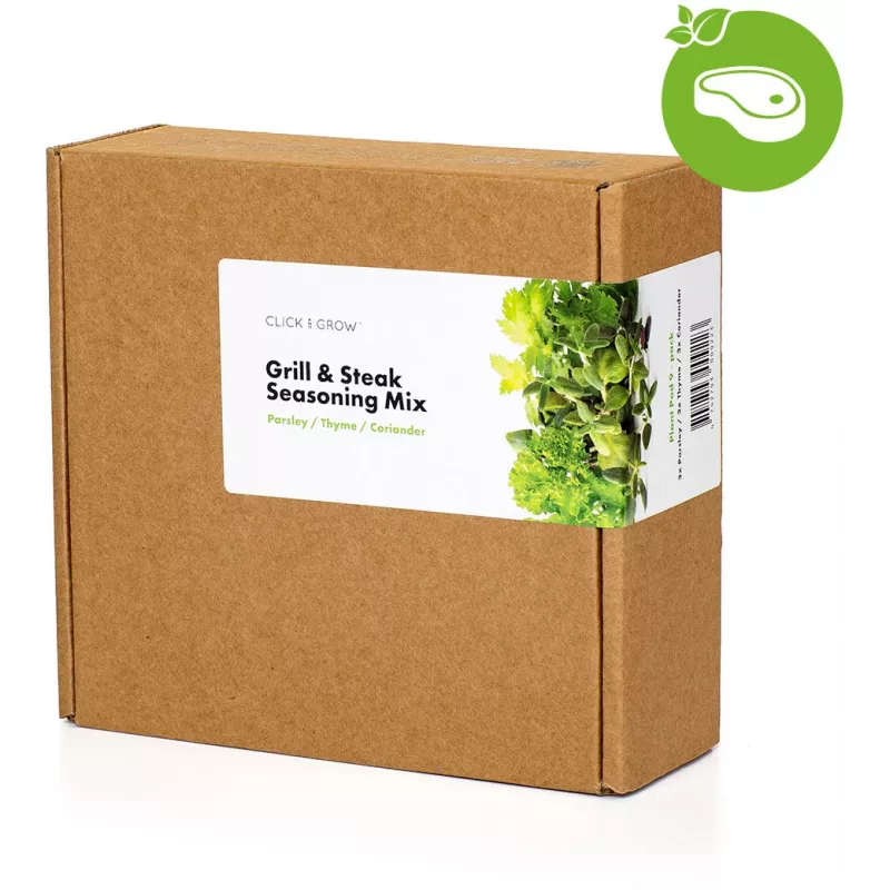 Click & Grow Steak bylinková zmes rastlinné kapsuly pre Smart Garden, 9 balenie (PPMSSX9)