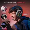 FIFINE H3 AmpliGame RGB káblový over-ear herný headset s odnímateľným mikrofónom, 50-mm meničmi, USB-A, čierny