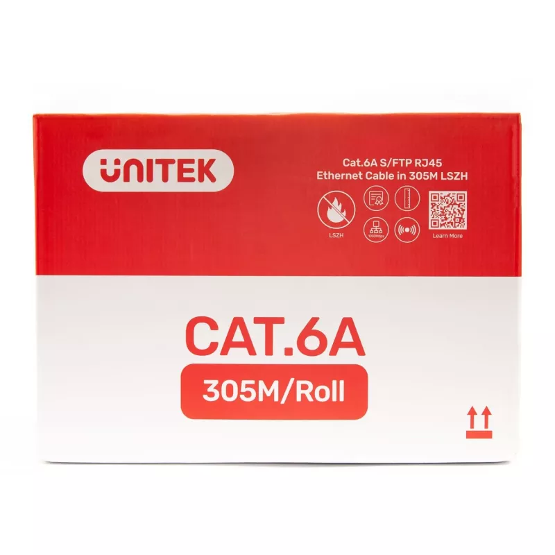 UNITEK C18121BL Cat.-6A-S/FTP-LSZH inštalačný kábel, 305 m, modrý