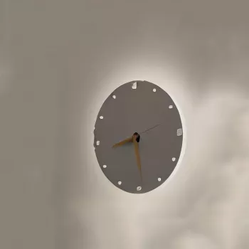 NO NAME LAMP WALL TIME 24CM LED nástenné svietidlo s analógovými hodinami, 12W, 960lm, 3000K, čierne, 240mm