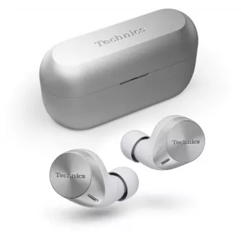 Technics EAH-AZ60M2ES True Wireless in-ear slúchadlá s Dual Hybrid ANC, LDAC, 8-mm meničmi, 3-zariadenia Multipoint, IPX4, strieborné
