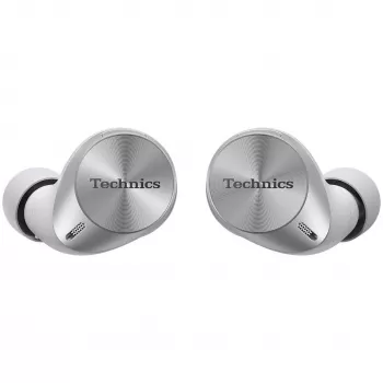 Technics EAH-AZ60M2ES True Wireless in-ear slúchadlá s Dual Hybrid ANC, LDAC, 8-mm meničmi, 3-zariadenia Multipoint, IPX4, strieborné