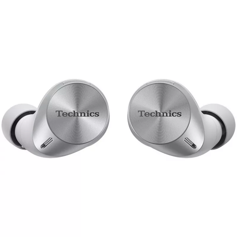 Technics EAH-AZ60M2ES True Wireless in-ear slúchadlá s Dual Hybrid ANC, LDAC, 8-mm meničmi, 3-zariadenia Multipoint, IPX4, strieborné