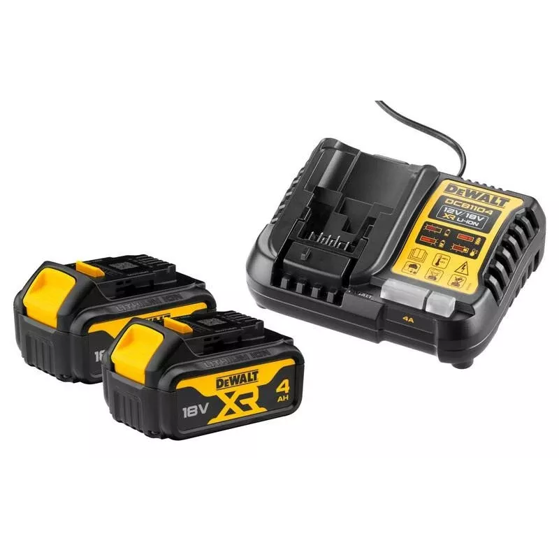 DEWALT DCB1104 18V XR 4A nabíjačka s 2x 4.0Ah Li-Ion batériami sada