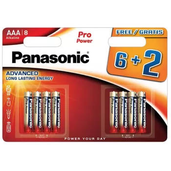 Panasonic Pro Power AAA alkalické batérie LR03 balenie 8 ks (6+2 bonus)