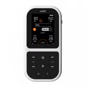 Tenscare Unifit Fitness Recovery and Pain Relief TENS/EMS prístroj - 2 kanály, 18 programov, podsvietený LCD