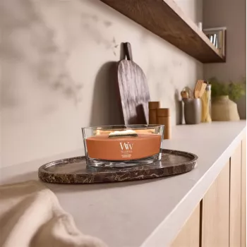 WoodWick Saffron Smoke Ellipse vonná sviečka 453,6 g