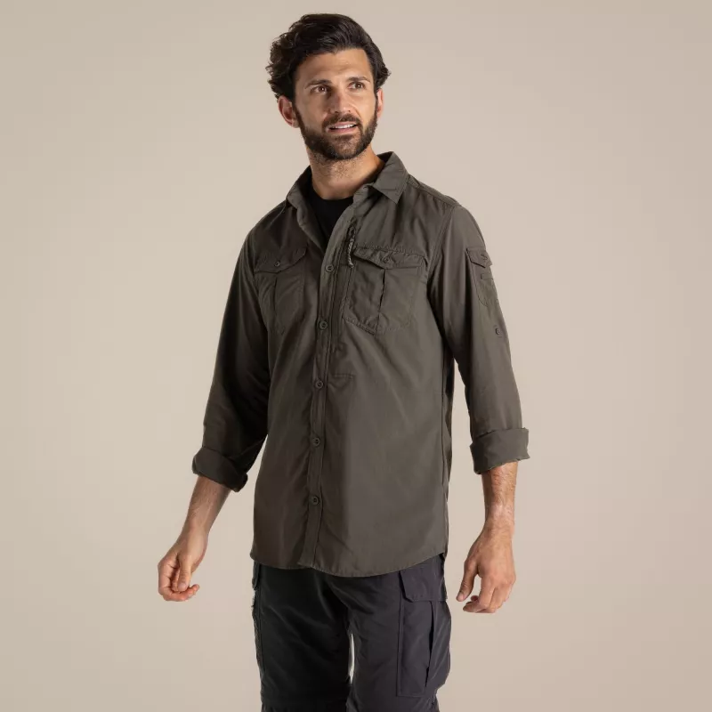 Craghoppers NosiLife Adventure LS Shirt III - lesná zelená (M)