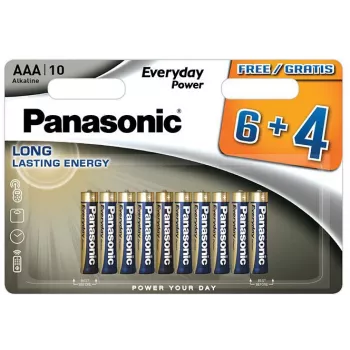 Panasonic Everyday Power AAA alkalické batérie LR03 10 balenie blister (6+4 bonus)