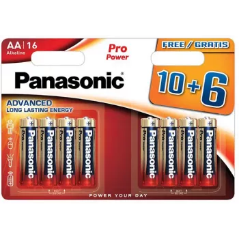Panasonic Alkaline Power AA batéria balenie 16 ks (10+6 bonus) LR6 1,5V
