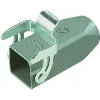 HARTING Han M20 spojovacie puzdro, M20 závit, hliníkový odliatok, IP65/IP67, prachová sivá