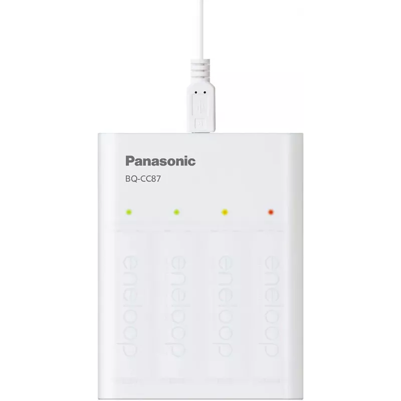 Panasonic eneloop BQ-CC87USB nabíjačka so 4 akumulátormi 1900 mAh (K-KJ87MCC40USB)