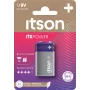 ITSON 6LR61IPO/1CP alkalická 9V batéria (6LR61, PP3, 1 balenie) – bez ortuti, 5 rokov skladovateľnosti