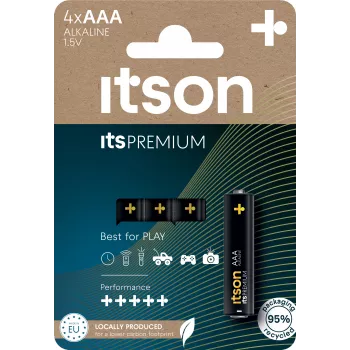 ITSON LR03IPR/4CP AAA alkalické batérie 1,5V balenie 4 ks