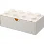 LEGO Brick 8 zásuvka na stôl biela úložná krabica s 8 výstupkami