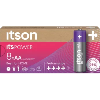 ITSON LR6IPO/8CB alkalické AA batérie (balenie 8 ks)
