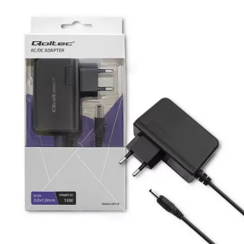 Qoltec 15W napájací zdroj 5V 3A DC 3,0x1,0 mm
