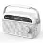 Denver TRB-67W DAB+ FM rádiobudík biely s duálnym budíkom a batériovým napájaním