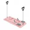 REBEL RBA-3069-PK 9-in-1 sada pilates tyče s odporovými gumami, držiakom na dvere, pútami na nohy a taškou – ružová
