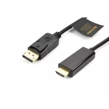 Accura DisplayPort na HDMI kábel 3,0 m 4K@60Hz 18Gbps HDCP 2.2 pozlátený čierny
