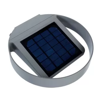 GreenBlue GB130 LED 3W solárne okrúhle nástenné svietidlo - čierna, IP65, PIR senzor pohybu, 300lm