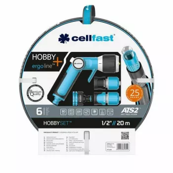 Cellfast HOBBY ATS2 Sada postrekovačov 20m 1/2 palca 8-vzorový rotačný postrekovač rýchlospojka