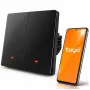 Qoltec 52708 Smart Wi-Fi 2-kanálový svetelný spínač s časovačom, Tuya Smart Life, čierny