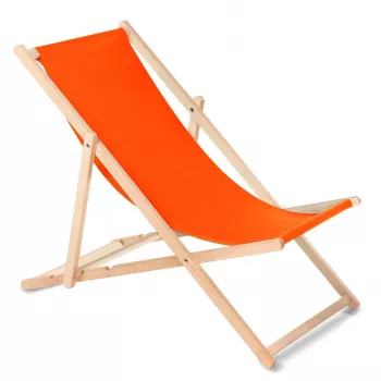 Klasické ležadlo z bukového dreva GreenBlue GB183 oranžové