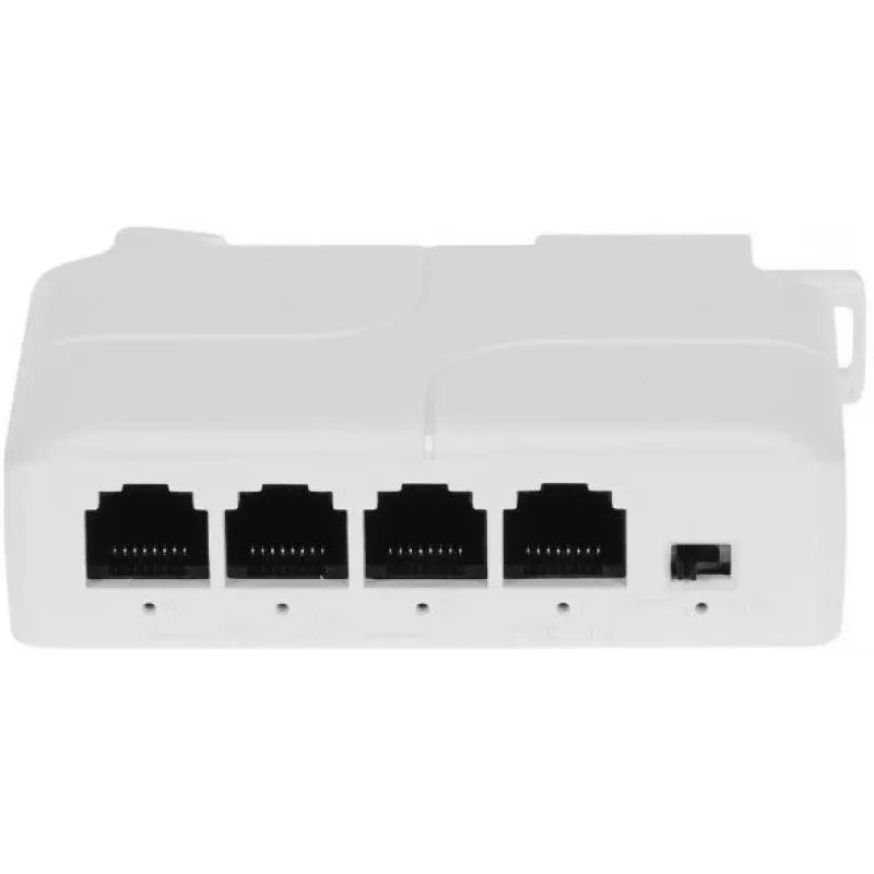 DELTA SPT-POE/3-POE-DIN-E 4-portový DIN lištový PoE switch/extender, 3x PoE výstup 30W, 10/100 Mbps, neupravovaný, -40 až 75°C